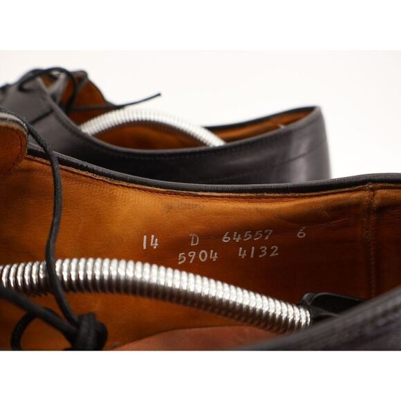 Allen Edmonds Hillcrest Leather Oxford Dress Shoes Men's 14 D Black Bicycle Toe - Picture 6 of 12